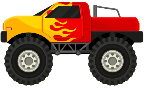 (051-02-1I) Red Monster Truck
