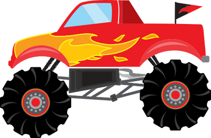 (051-02-1J) Red Monster Truck