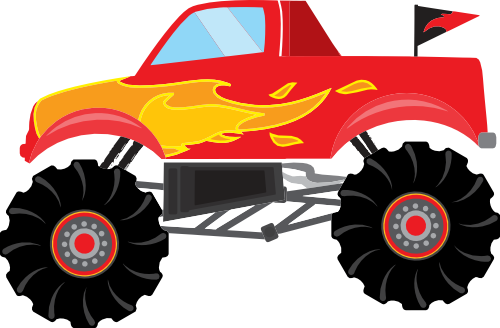 (051-02-1J) Red Monster Truck