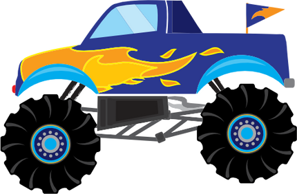 (051-02-1N) Blue Monster Truck