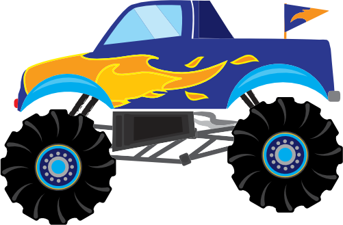 (051-02-1N) Blue Monster Truck