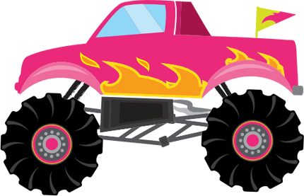 (051-02-1P) Pink Monster Truck