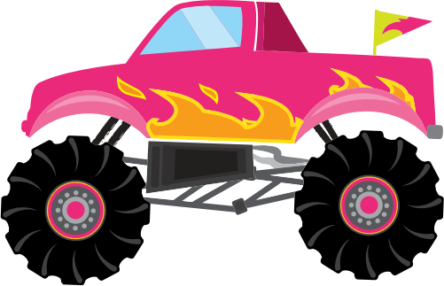 (051-02-1P) Pink Monster Truck