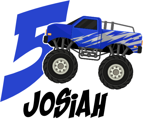 (051-03-B) Monster Truck Age Number Name