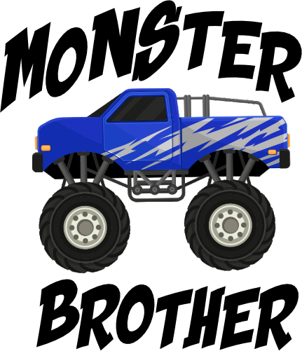 (051-03-B) Monster Truck Family Age Custom Text