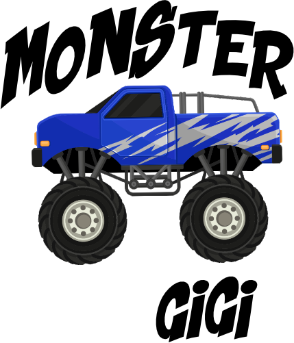(051-03-B) Monster Truck Family Age Custom Text