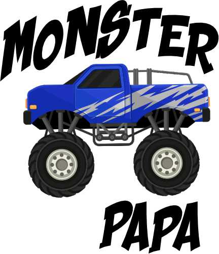 (051-03-B) Monster Truck Family Age Custom Text