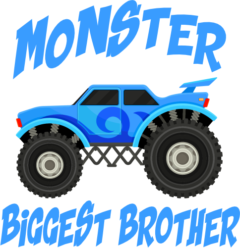 (051-03-B) Monster Truck Family Age Custom Text