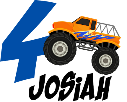 (051-03-B) Monster Truck Age Number Name