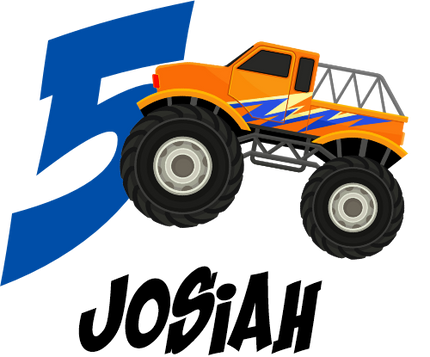 (051-03-B) Monster Truck Age Number Name