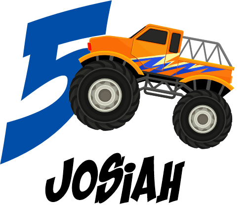 (051-03-B) Monster Truck Age Number Name