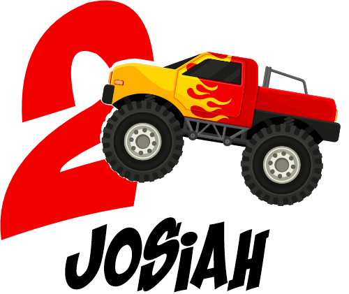 (051-03-B) Monster Truck Age Number Name
