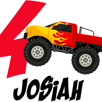 (051-03-B) Monster Truck Age Number Name
