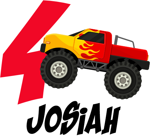 (051-03-B) Monster Truck Age Number Name