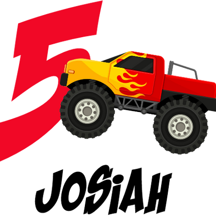 (051-03-B) Monster Truck Age Number Name