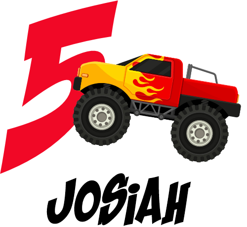 (051-03-B) Monster Truck Age Number Name