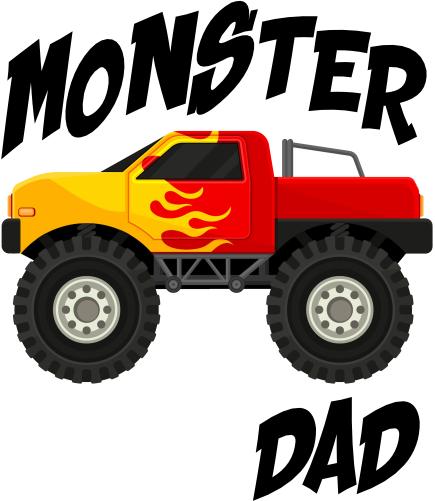 (051-03-B) Monster Truck Family Age Custom Text