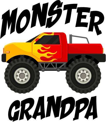 (051-03-B) Monster Truck Family Age Custom Text
