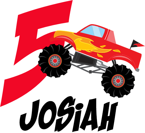 (051-03-B) Monster Truck Age Number Name