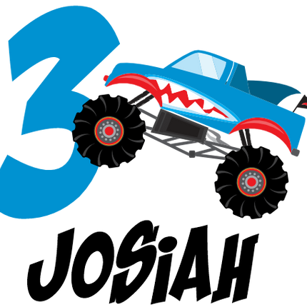 (051-03-B) Monster Truck Age Number Name