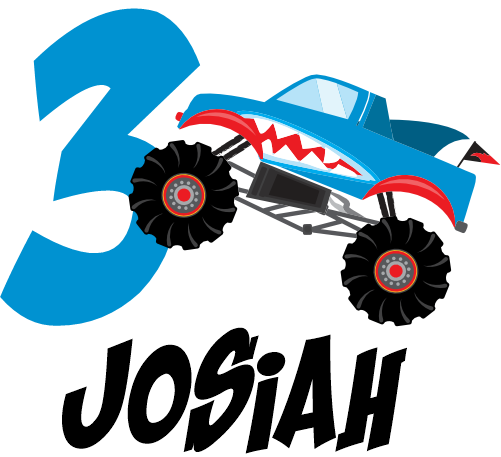 (051-03-B) Monster Truck Age Number Name