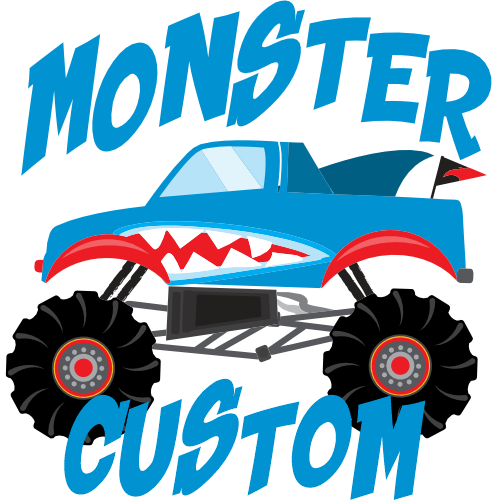 (051-03-B) Monster Truck Family Age Custom Text