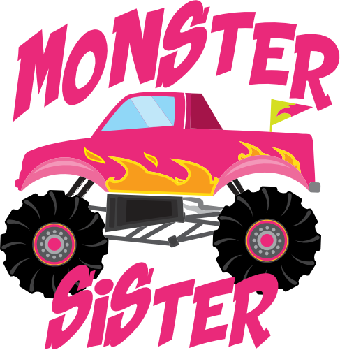 (051-03-B) Monster Truck Family Age Custom Text