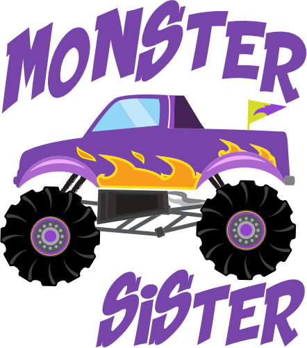 (051-03-B) Monster Truck Family Age Custom Text