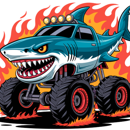 (051-04-2H) Shark Monster Truck