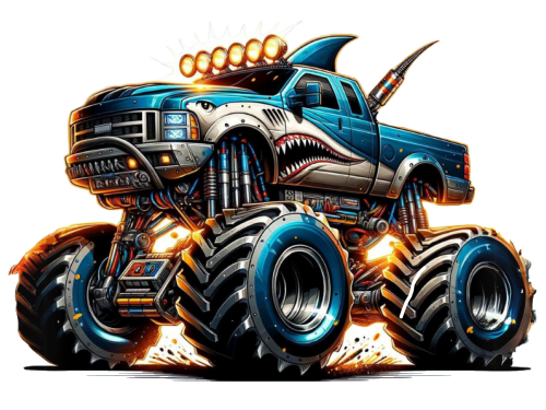 (051-04-1A) Shark Monster Truck
