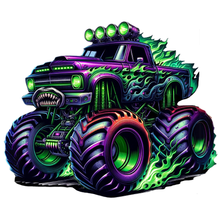 (051-04-1B) Purple Monster Truck