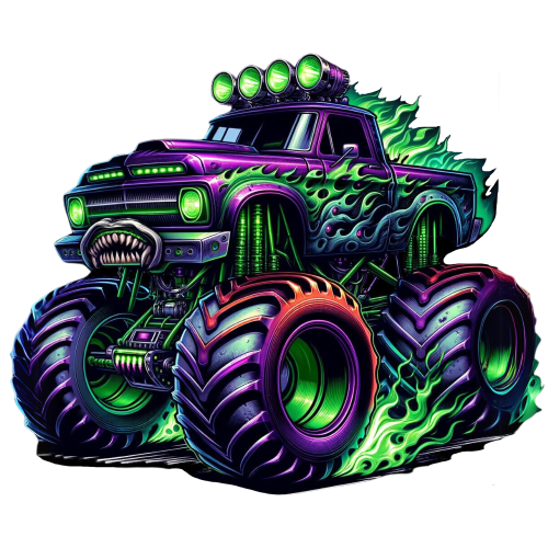 (051-04-1B) Purple Monster Truck