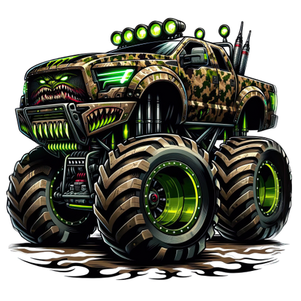 (051-04-1F) Camo Monster Truck