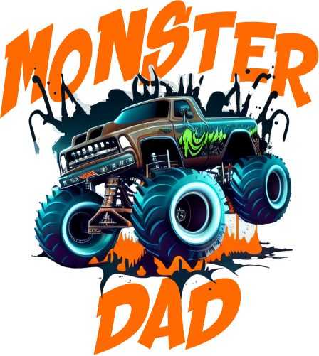 (051-03-B) Monster Truck Family Age Custom Text
