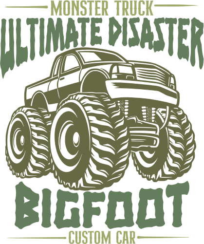 (s051-5-2G) Monster Truck Ultimate Disaster Bigfoot Custom Car