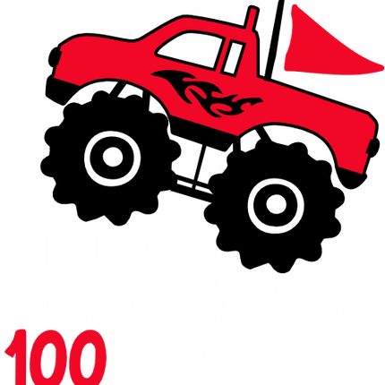(051-05-2H) Monster Truck Crushing 100 Days of School
