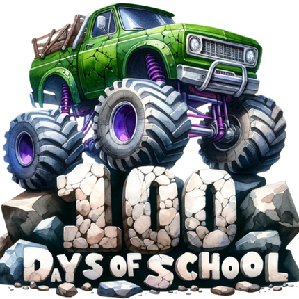 (051-05-1A) Monster Truck 100 Days of School