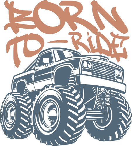 (051-05-1L) Born to Ride Monster Truck