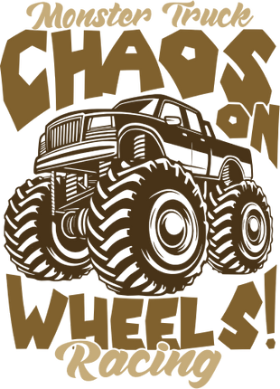 (051-05-1M) Monster Truck Chaos On Wheels! Racing