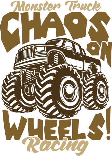 (051-05-1M) Monster Truck Chaos On Wheels! Racing