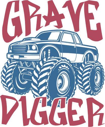 (s051-5-1Q) Grave Digger Monster Truck