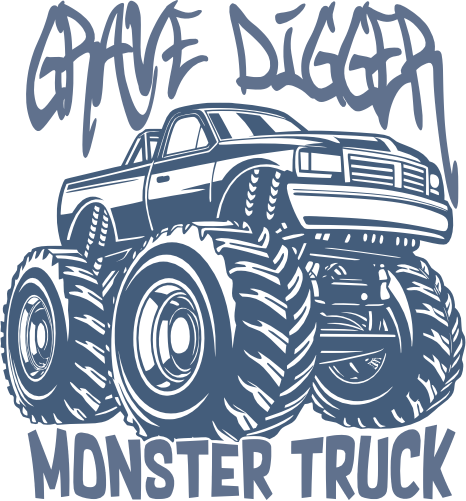 (s051-5-1R) Grave Digger Monster Truck