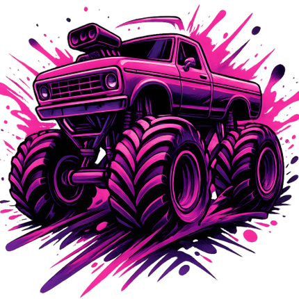 (051-04-2A) Pink Purple Monster Truck