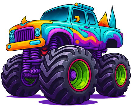(051-04-1P) Colorful Monster Truck
