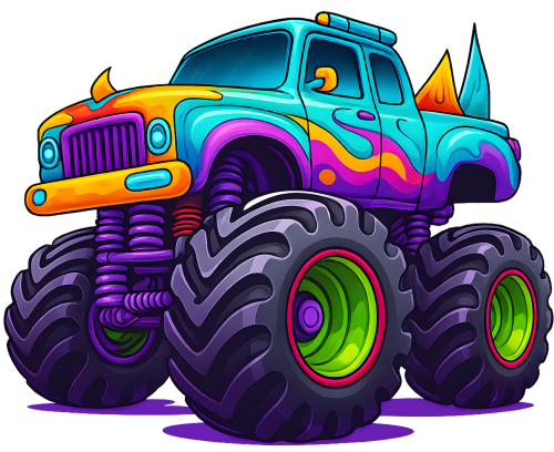 (051-04-1P) Colorful Monster Truck