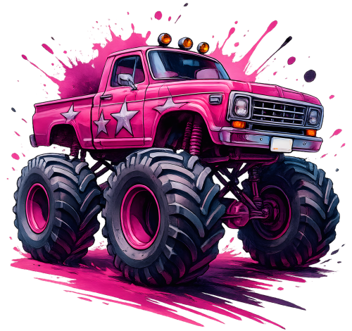 (051-04-1R) Pink Monster Truck