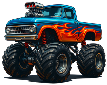 (051-04-1T) Blue Monster Truck