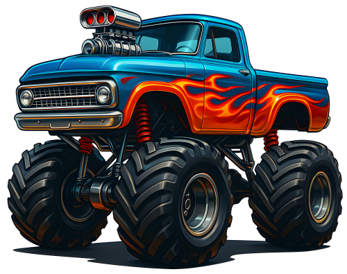 (051-04-1T) Blue Monster Truck