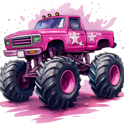 (051-04-1V) Pink Monster Truck