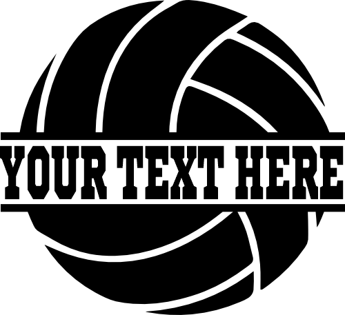 (054-01-1I) Volleyball Split Team Name Custom Iron-On Transfer